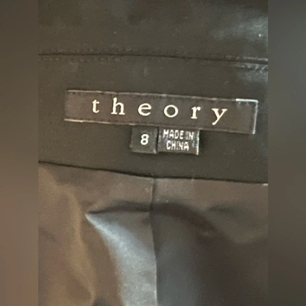 Theory Black Wool Cufflink Button 3/4 Sleeve Professional Suit Blazer Jacket - 8
